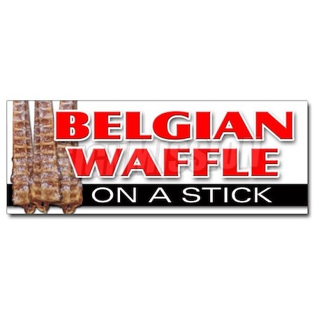 BELGIAN WAFFLE ON A STICK DECAL Sticker Lolly Dough Sweets Fudge Puppies